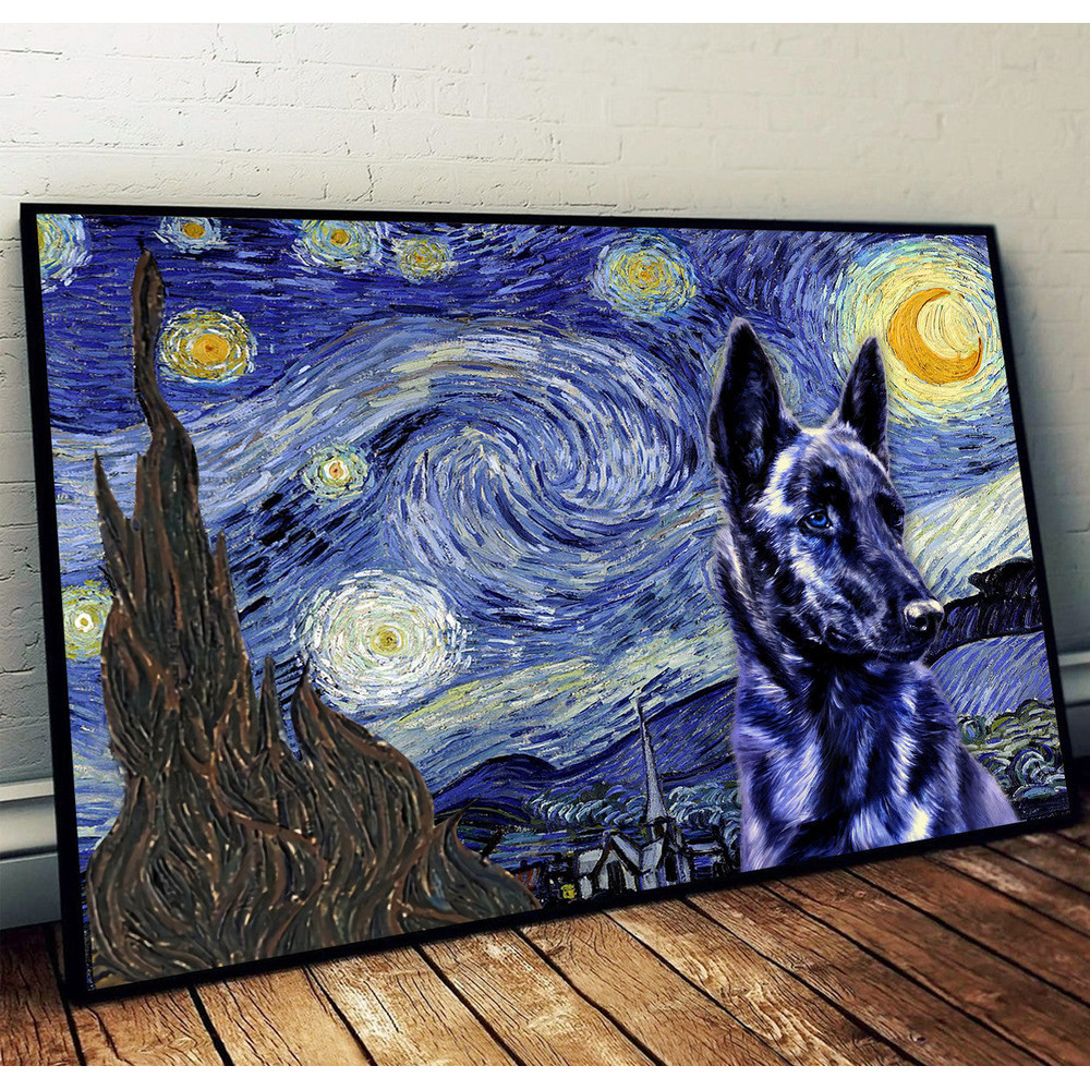 Dutch Shepherd Poster & Matte Canvas - Dog Wall Art Prints - Painting On Canvas.jpg