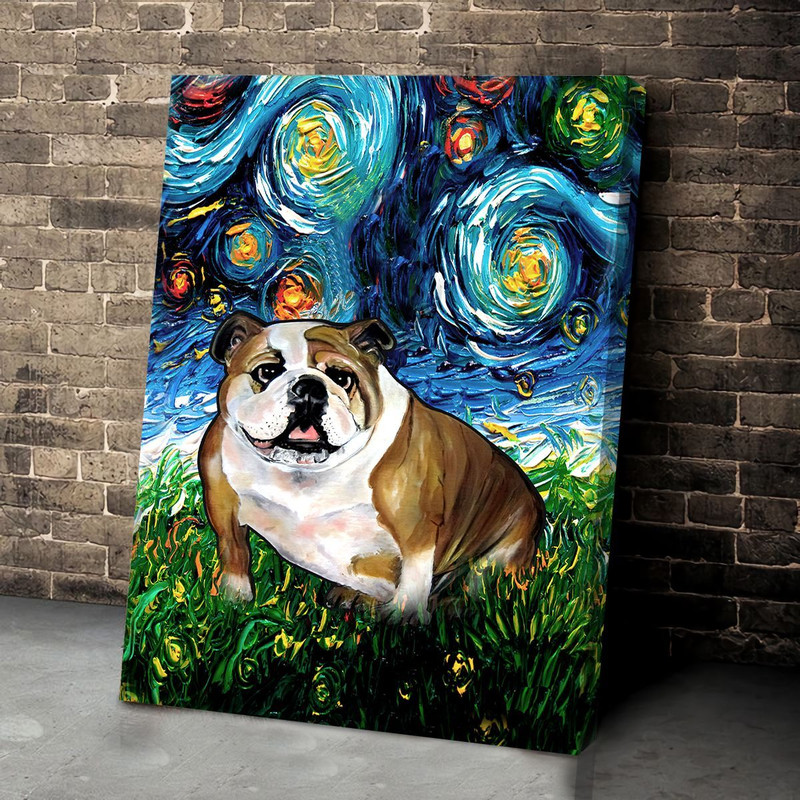 English Bulldog Poster & Matte Canvas - Dog Canvas Art - Poster To Print - Gift For Dog Lovers.jpg