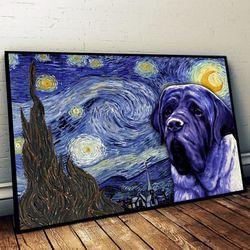 english mastiff poster & matte canvas, poster to print, gift for dog lovers