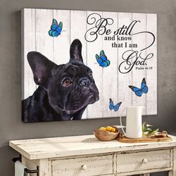 french bulldog matte canvas, dog wall art prints, canvas wall art decor
