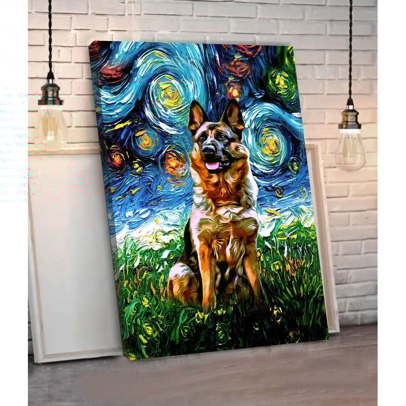 German Shepherd Poster & Matte Canvas - Dog Canvas Art - Poster To Print - Gift For Dog Lovers.jpg