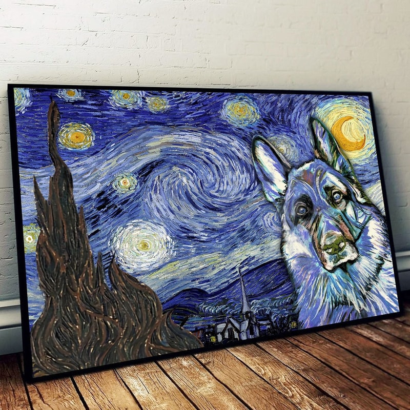 German Shepherd Poster & Matte Canvas - Poster To Print - Gift For Dog Lovers.jpg