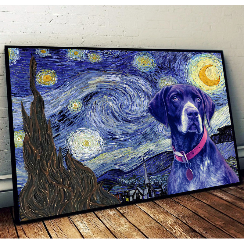German Shorthaired Pointer Poster & Matte Canvas - Dog Wall Art Prints - Painting On Canvas.jpg