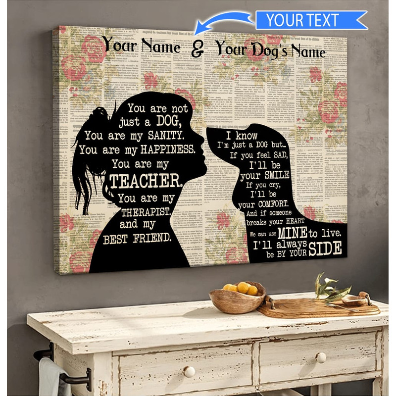 Girl And Dachshund Personalized Poster & Matte Canvas - Canvas Painting - Gift For Dog Lovers - Art For Wall.jpg