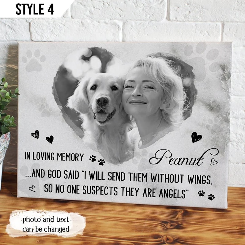 God Said I Will Send Them Without Wings Dog Matte Personalized Canvas Poster - Art For Wall - Gift For Dog Lovers.jpg