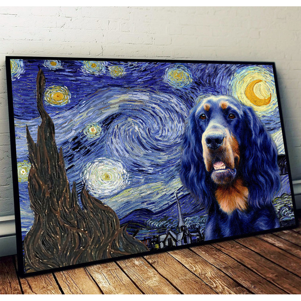 Gordon Setter Poster & Matte Canvas - Dog Wall Art Prints - Painting On Canvas.jpg