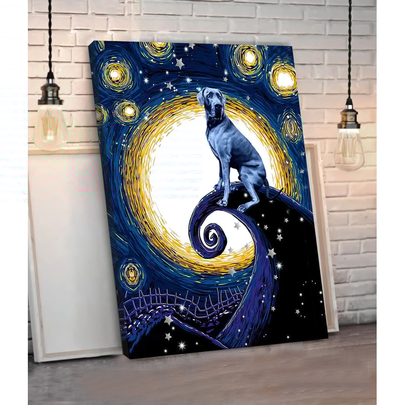 Great Dane Poster & Canvas - Dog Canvas Wall Art - Dog Lovers Gifts For Him Or Her.jpg