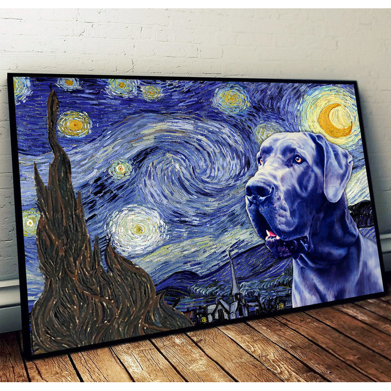 Great Dane Poster & Matte Canvas - Dog Wall Art Prints - Painting On Canvas.jpg