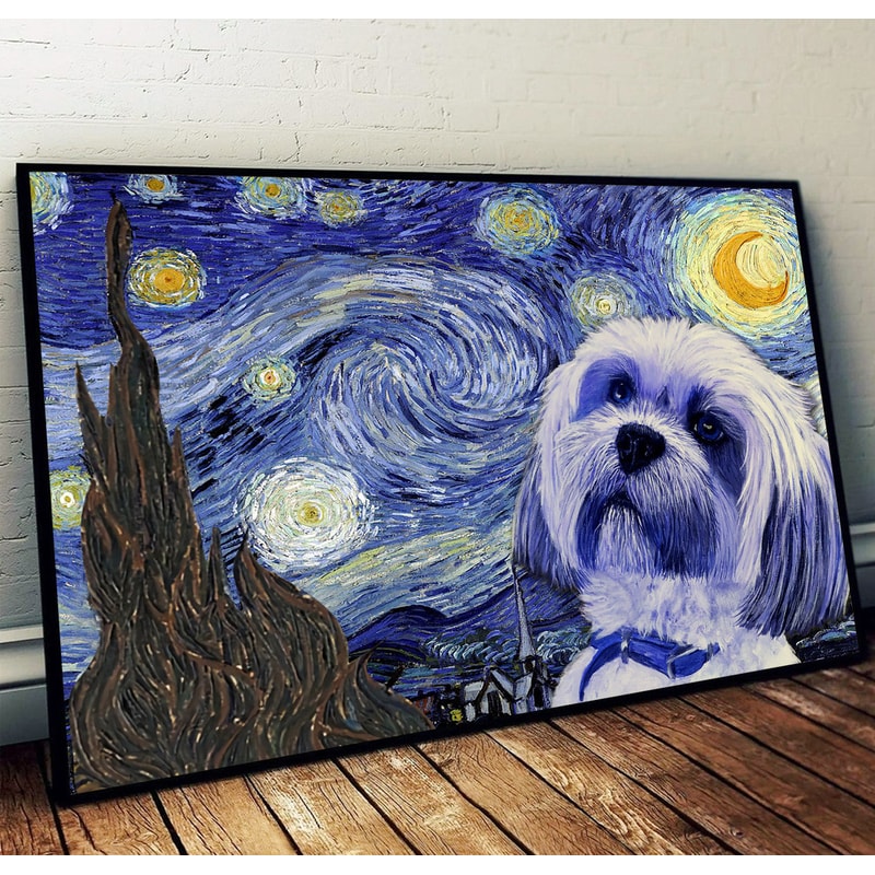 Lhasa Apso Poster & Matte Canvas - Dog Wall Art Prints - Painting On Canvas.jpg