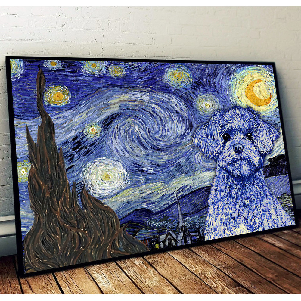 Maltipoo Poster & Matte Canvas - Dog Wall Art Prints - Painting On Canvas.jpg