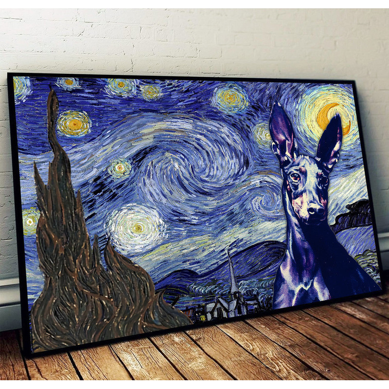Manchester Terrier Poster & Matte Canvas - Dog Wall Art Prints - Painting On Canvas.jpg