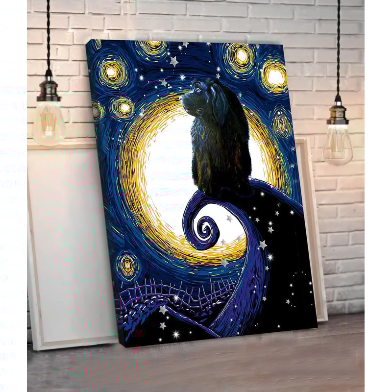 Newfoundland Poster & Canvas - Dog Canvas Wall Art - Dog Lovers Gifts For Him Or Her.jpg