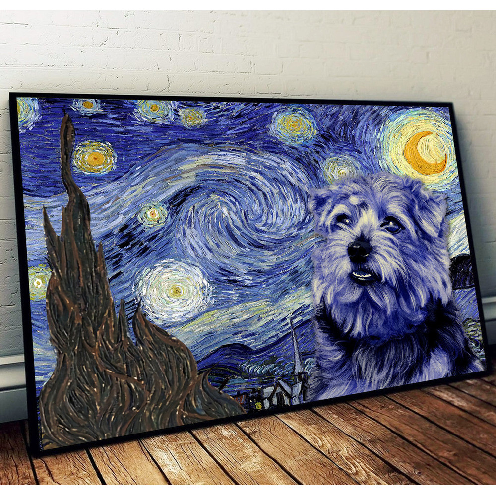 Norfolk Terrier Poster & Matte Canvas - Dog Wall Art Prints - Painting On Canvas.jpg