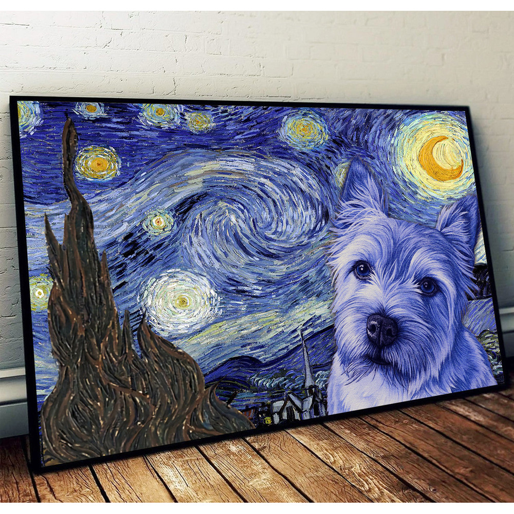 Norwich Terrier Poster & Matte Canvas - Dog Wall Art Prints - Painting On Canvas.jpg