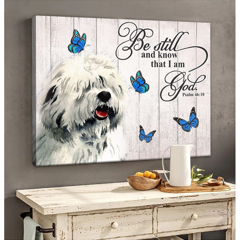Old English Sheepdog Matte Canvas - Dog Wall Art Prints - Canvas Wall Art Decor.jpg