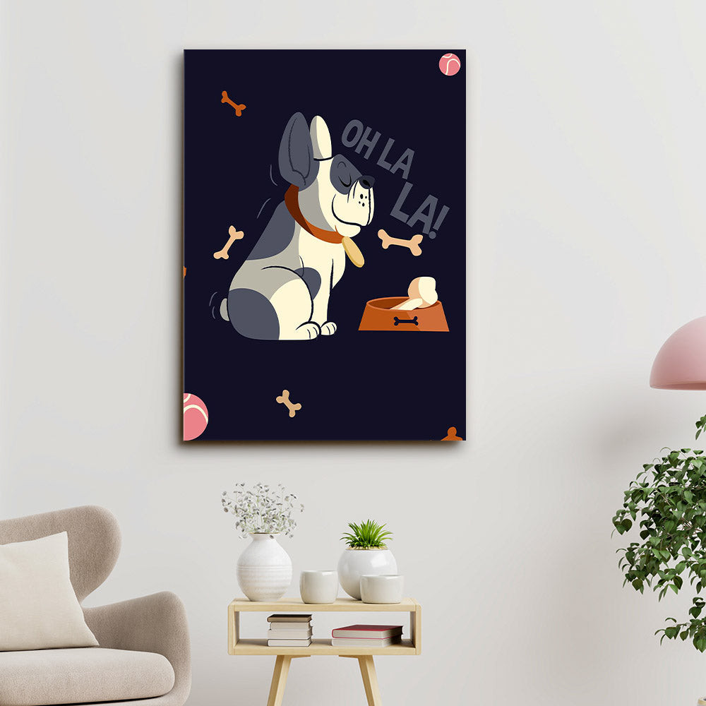 Pug - Oh La La! - Dog Pictures - Dog Canvas Poster - Dog Wall Art - Gifts For Dog Lovers - Furlidays.jpg