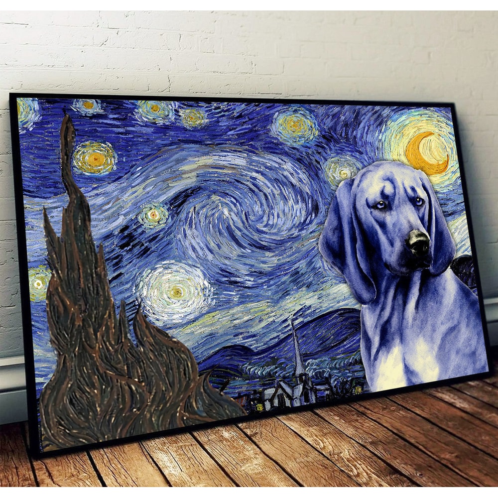 Redbone Coonhound Poster & Matte Canvas - Dog Wall Art Prints - Painting On Canvas.jpg