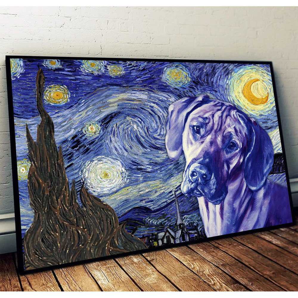 Rhodesian Ridgeback Poster & Matte Canvas - Dog Wall Art Prints - Painting On Canvas.jpg