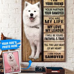 samoyed personalized poster & canvas, dog canvas wall art, dog lovers gifts