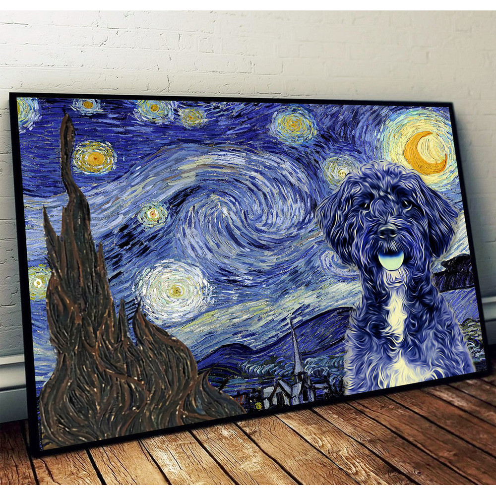 Schnoodle Poster & Matte Canvas - Dog Wall Art Prints - Painting On Canvas.jpg