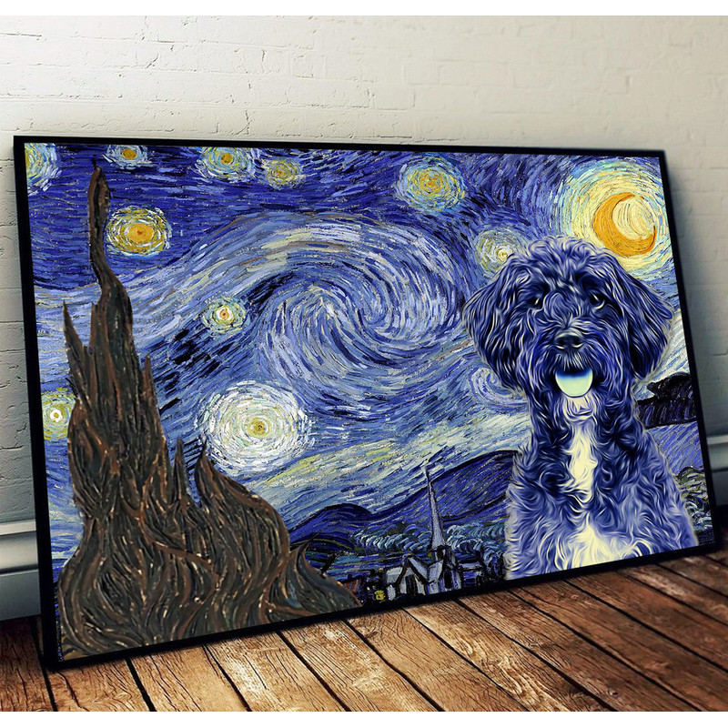 Schnoodle Poster & Matte Canvas - Dog Wall Art Prints - Painting On Canvas.jpg