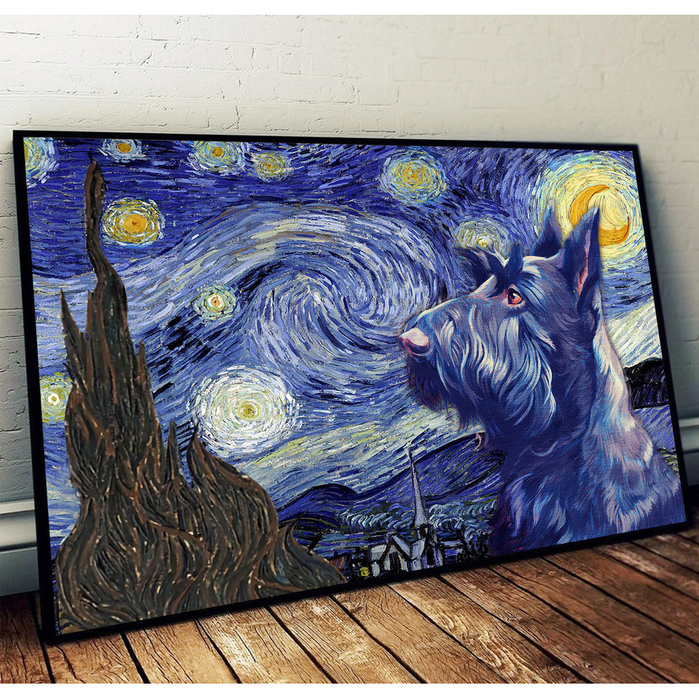 Scottish Terrier Poster & Matte Canvas - Dog Wall Art Prints - Painting On Canvas.jpg