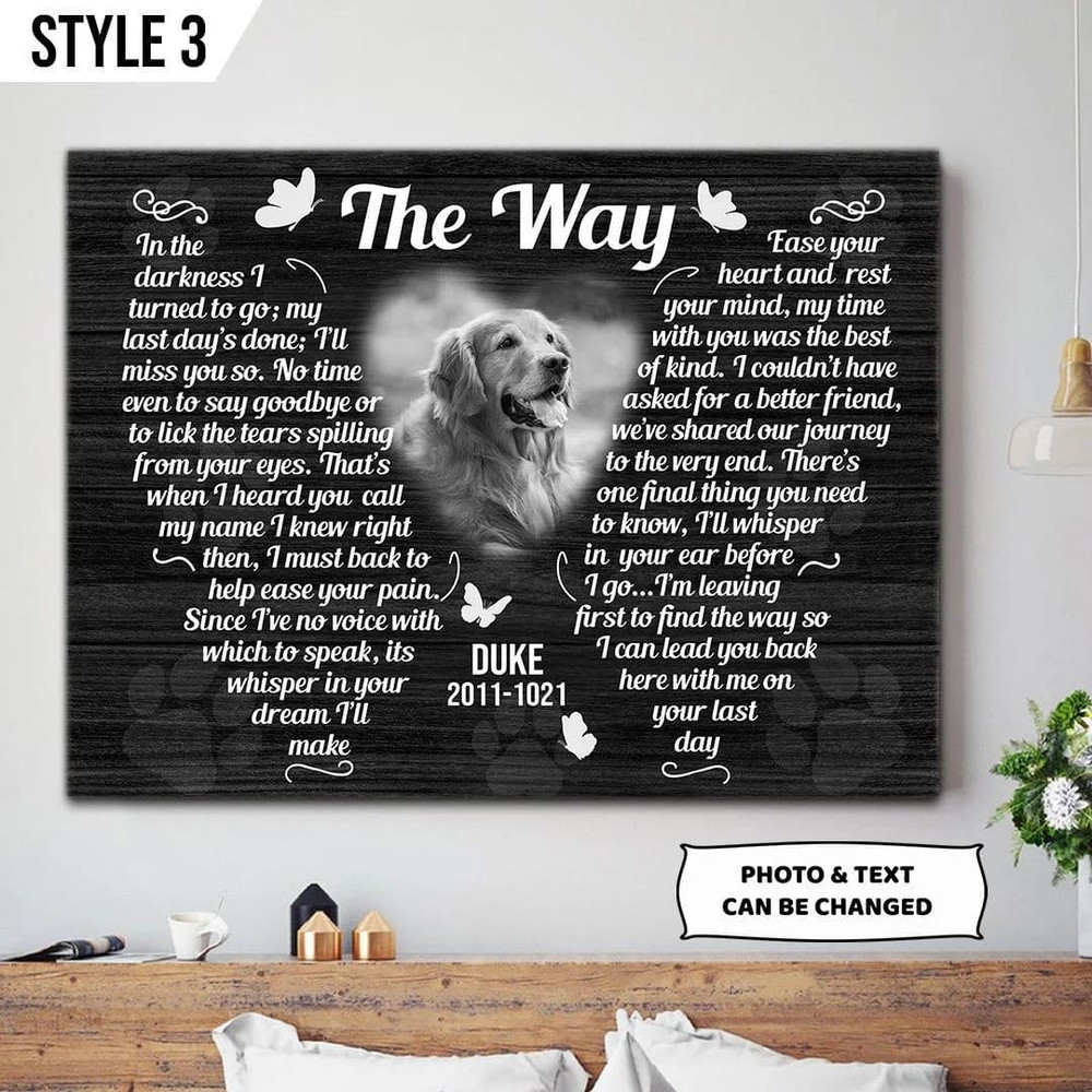 The Way In The Darkness I Turned To Go Dog  Art On Personalized Canvas - Horizontal Canvas Poster - Dog Lovers Gifts for Him or Her.jpg