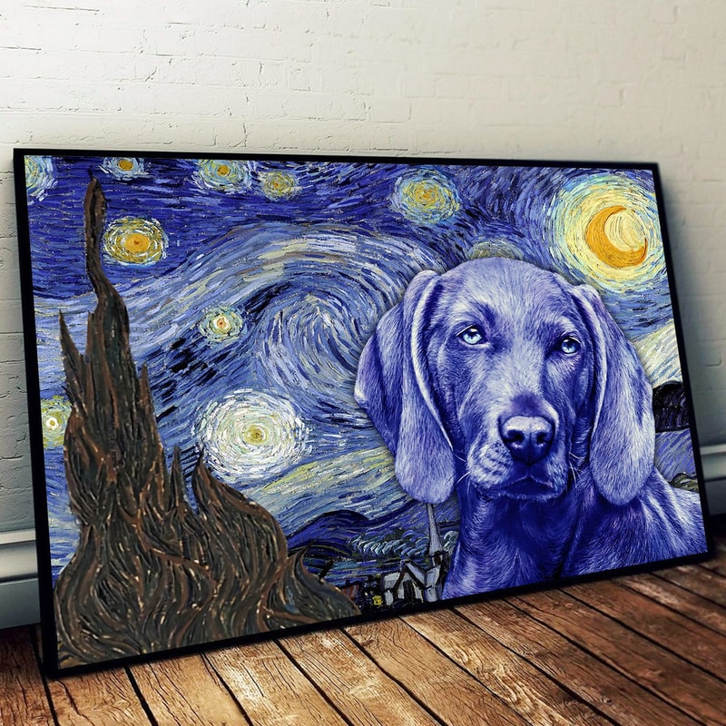 Weimaraner Poster & Matte Canvas - Dog Wall Art Prints - Canvas Wall Art Decor.jpg