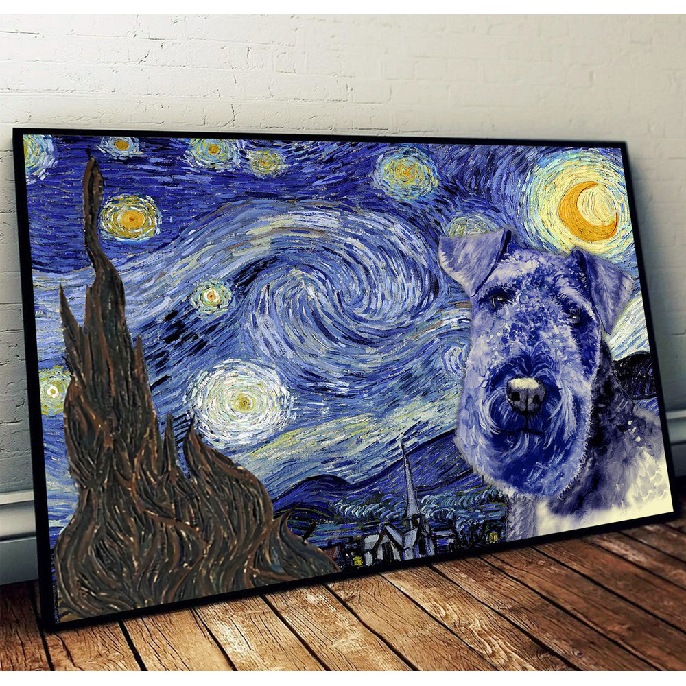 Welsh Terrier Poster & Matte Canvas - Dog Wall Art Prints - Painting On Canvas.jpg