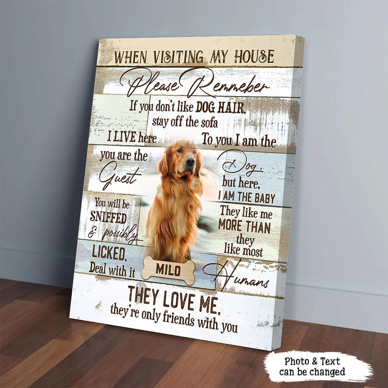 When Visiting My House Please Remember Dog Vertical Canvas - Personalized Wall Art Canvas - Gift For Dog Lovers.jpg