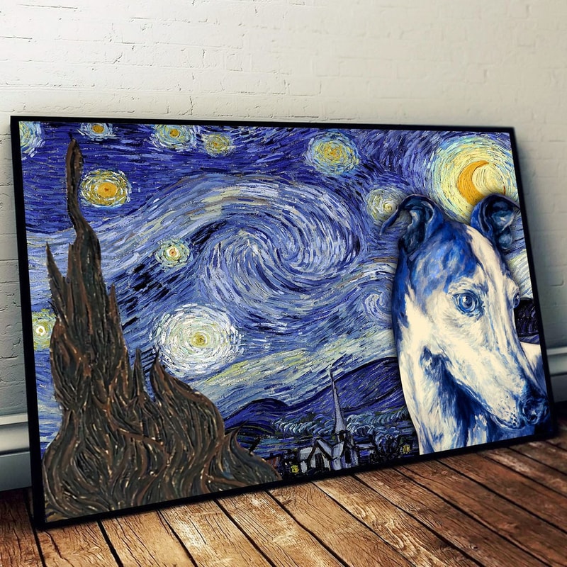 Whippet Poster & Matte Canvas - Dog Wall Art Prints - Canvas Wall Art Decor.jpg