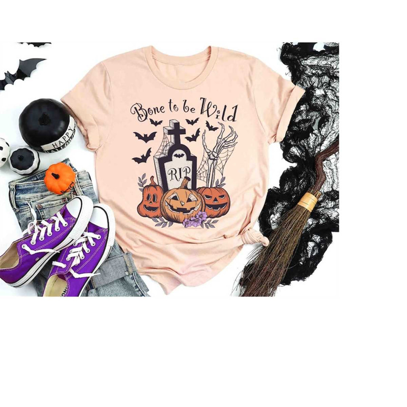 Bone To Be Wild, Halloween Graveyard Shirt, Dead Skeleton Sweatshirt, Horror Night Shirt, Scary Halloween Party Shirt, S.jpg