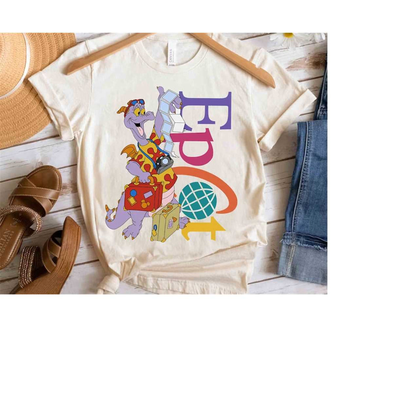 Cute Figment Dragon Disney Epcot Center Snack Drinking Around The World Shirt, WDW Unisex T-shirt Family Birthday Gift A.jpg