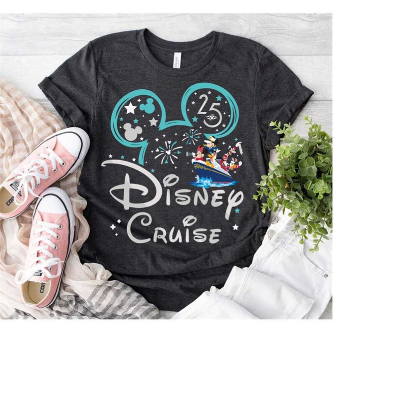 Disney Cruise Line 25th Anniversary Shirt, Silver Anniversary At Sea, Fantasmic Disneyland Walt Disney's Fantasia Shirt,.jpg