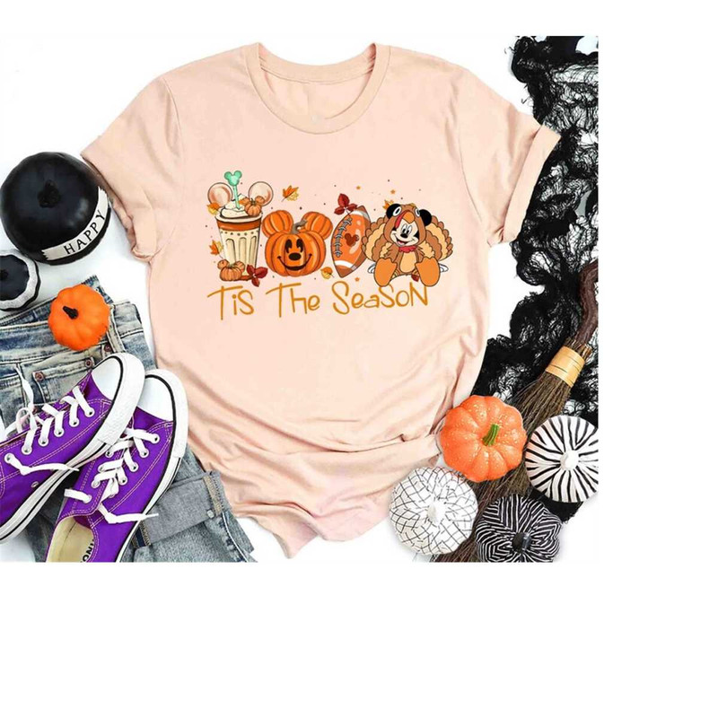 Disney Fall Season Shirt, Mickey Tis The Season Shirt, Thanksgiving Pumpkin Shirt, Thankful Mama Shirt, Hello Fall Shirt.jpg