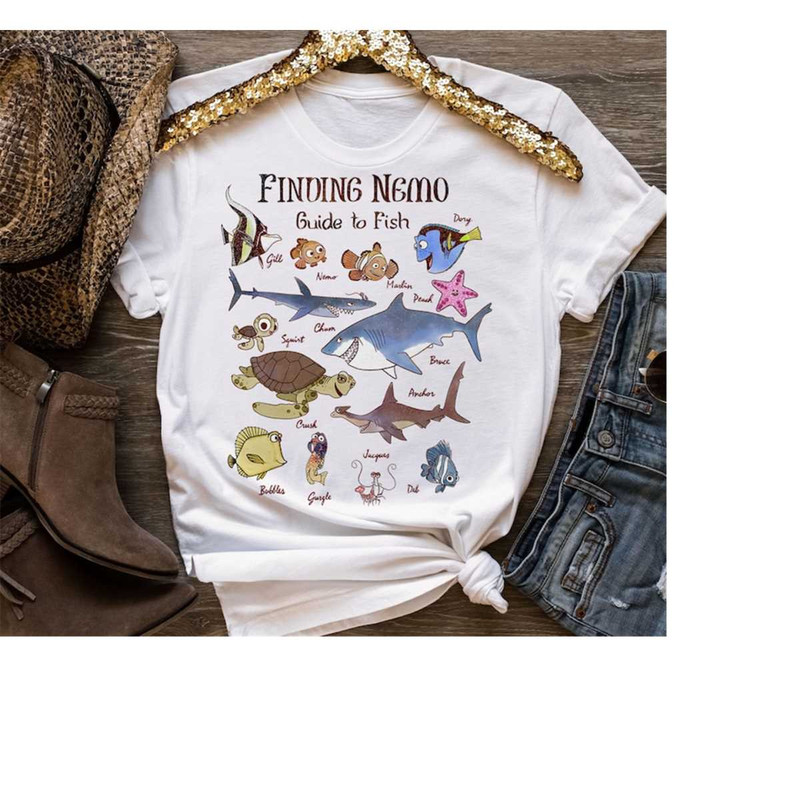 Disney Finding Nemo Funny Fish Guide Graphic T-Shirt, Disneyland Family Matching Shirt, Magic Kingdom Tee, WDW Epcot The.jpg