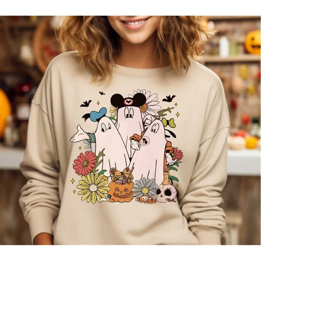 Disney Ghost Halloween Sweatshirt, Mickey and Friends Ghost Shirt, Disney Spooky Season Shirt, Halloween Pumpkin Tee, Ha.jpg