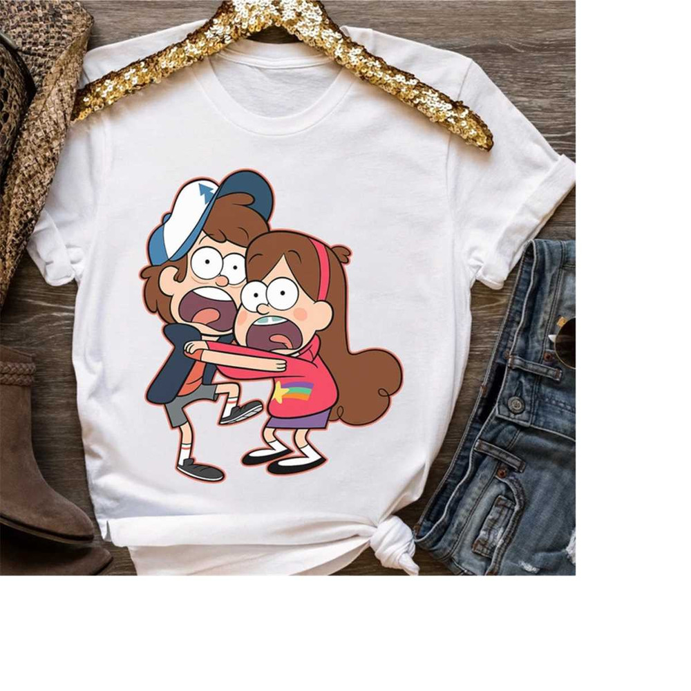 Disney Gravity Falls Dipper and Mabel Pines Shirt, Disneyland Vacation Trip, Unisex T-shirt Family Birthday Gift Adult K.jpg