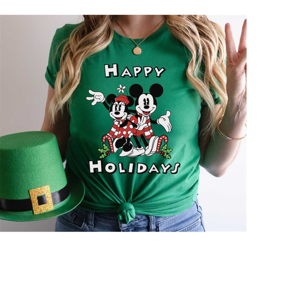 Disney Happy Holidays Shirt, Mickey and Minnie Christmas Shirt, Disneyland Christmas Shirt, Disneyland Xmas Shirt, Disne.jpg