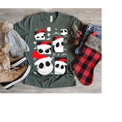 disney jack skellington santa disney holiday the nightmare before christmas t-shirt , santa jack christmas lights, merry