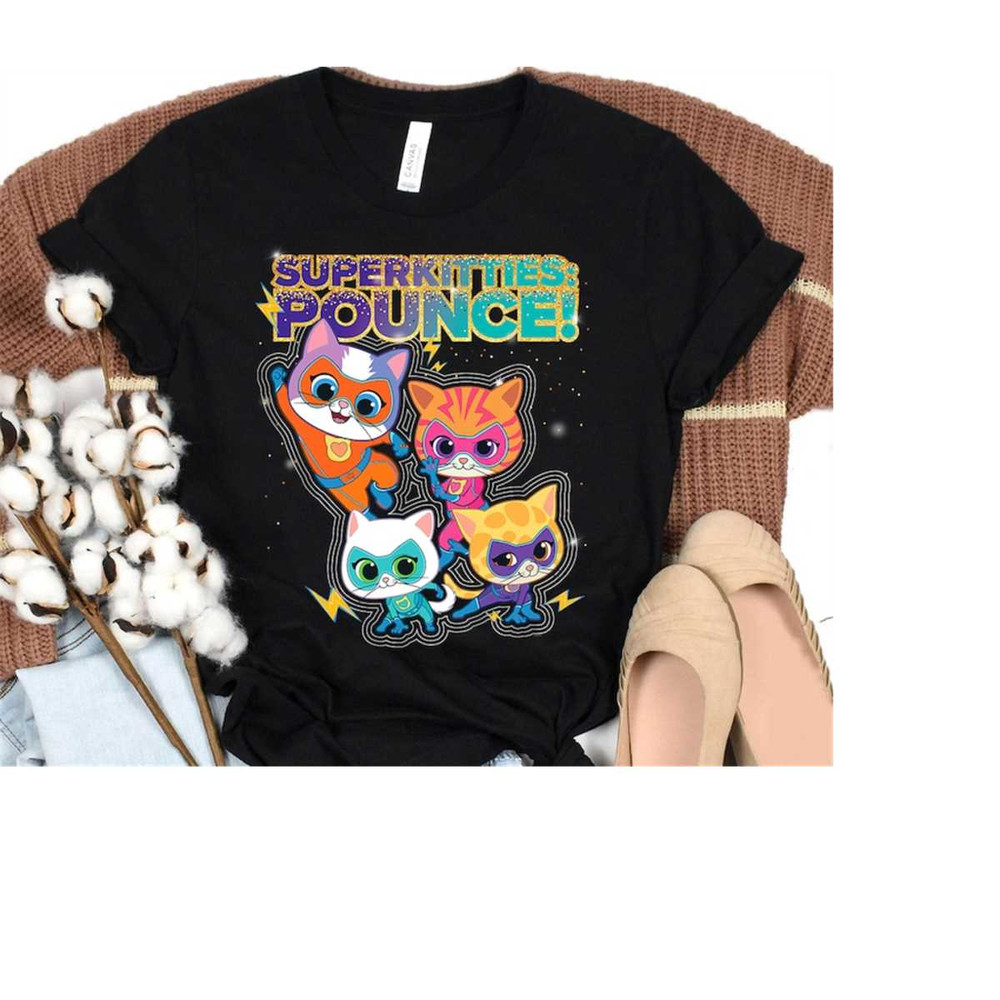 Disney Junior SuperKitties Pounce! Full Team T-Shirt, Disneyland Trip Gift, Disneyworld Matching Family Shirts, Magic Ki.jpg