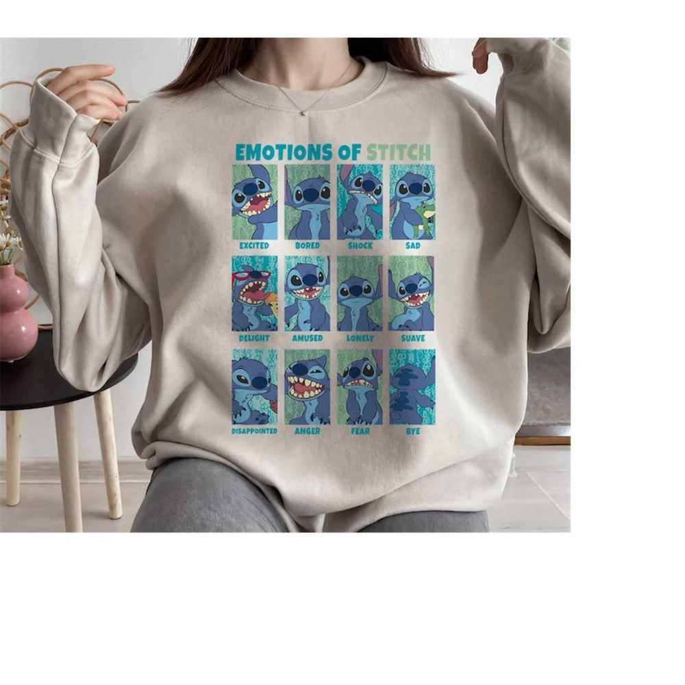 Disney Lilo and Stitch Emotions Of Stitch Shirt, Disneyland Family Matching Shirt, Magic Kingdom Tee, WDW Epcot Theme Pa.jpg