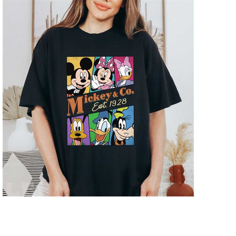 Disney Mickey & Co Est 1928 Retro Characters Shirt, Mickey and Friends Shirt, Disneyland Family Vacation Trip, Matching.jpg