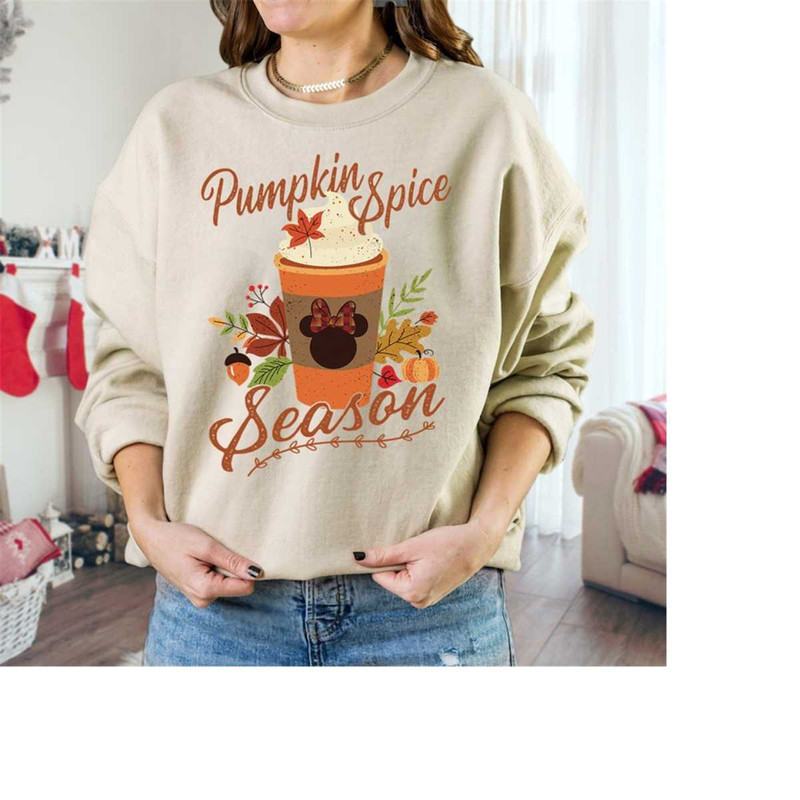 Disney Mickey And Friends Fall Pumpkin Spice Season T-Shirt, Love Fall Y'All Shirt, Peace Love Thanksgiving, Family Than.jpg