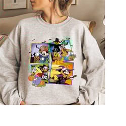 disney mickey and friends halloween squad shirt, mickeys not so scary shirt,disneyland halloween matching family shirt,