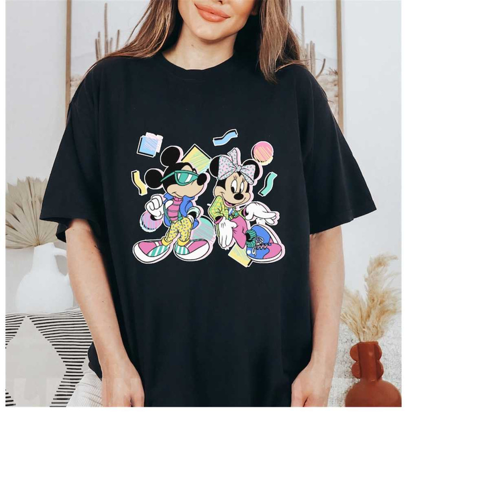 Disney Mickey And Friends Mickey And Minnie 80s Style Disneyland Family Matching Shirt, Magic Kingdom Tee, WDW Epcot The.jpg