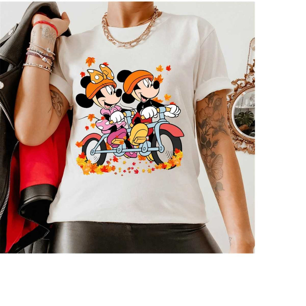 Disney Mickey And Friends Mickey and Minnie Fall Vibes T-Shirt, Love Fall Y'All Shirt, Peace Love Thanksgiving, Family T.jpg