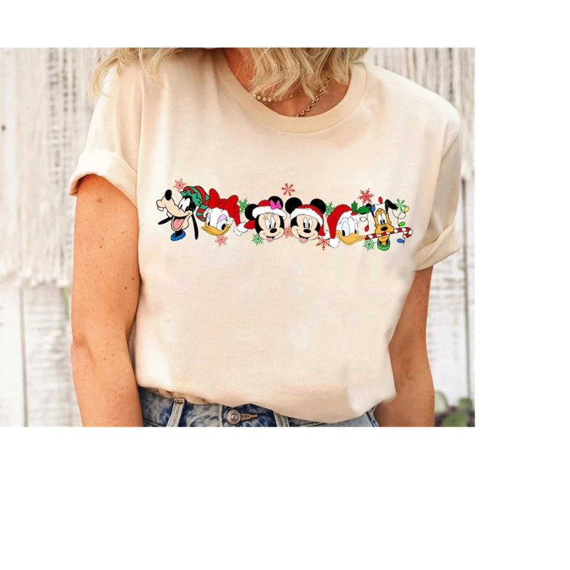 Disney Mickey and Friends Portrait Christmas Lights Shirt, Santa Christmas Vibes Sweatshirt, Disneyland Christmas Family.jpg
