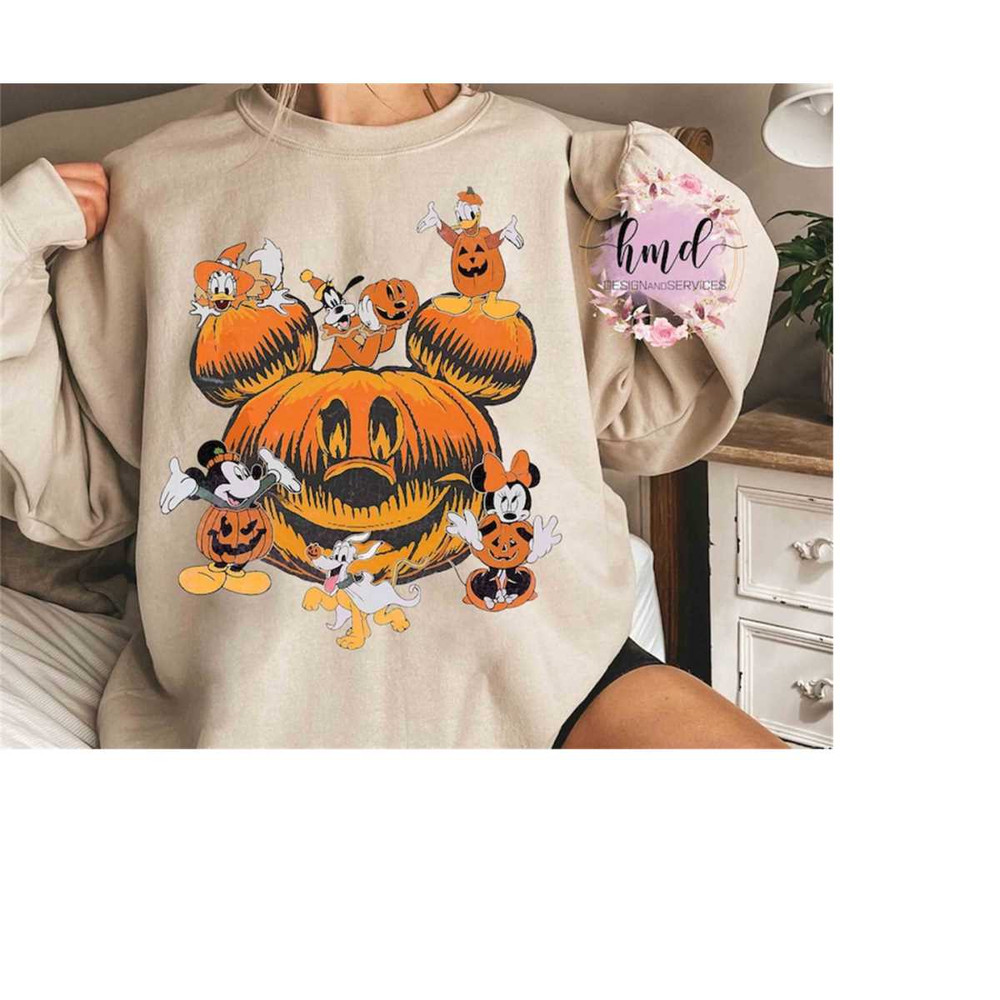 Disney Mickey And Friends Spooky Season Costume Pumpkin Halloween Shirt, Mickey's Not So Scary Party Tee, Disneyland Fam.jpg
