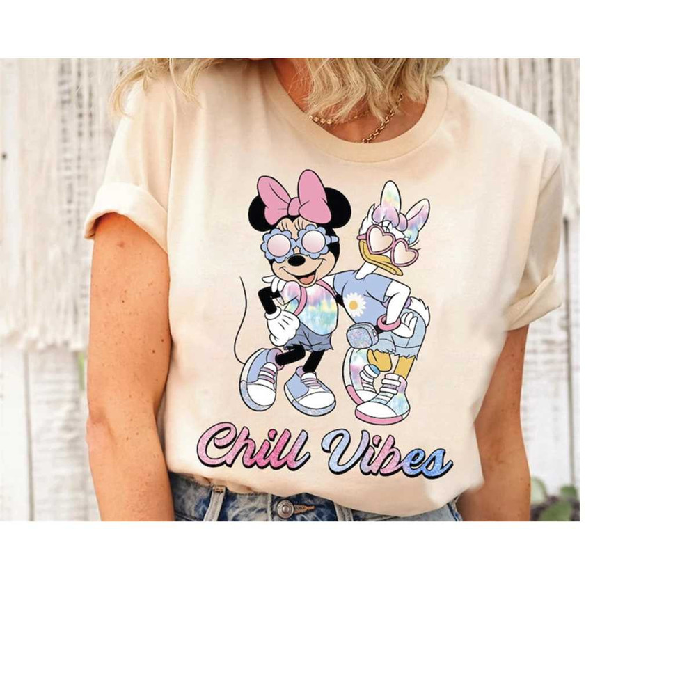 Disney Minnie and Daisy Besties Chill Vibes Shirt, Mickey and Friends Shirt, WDW Family Vacation Shirt, Disneyland Magic.jpg